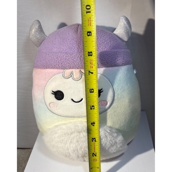 Original Squishmallows Yeti Josephine Rainbow Pastel Sparkly Horns Purple Hat 10 - Picture 9 of 9